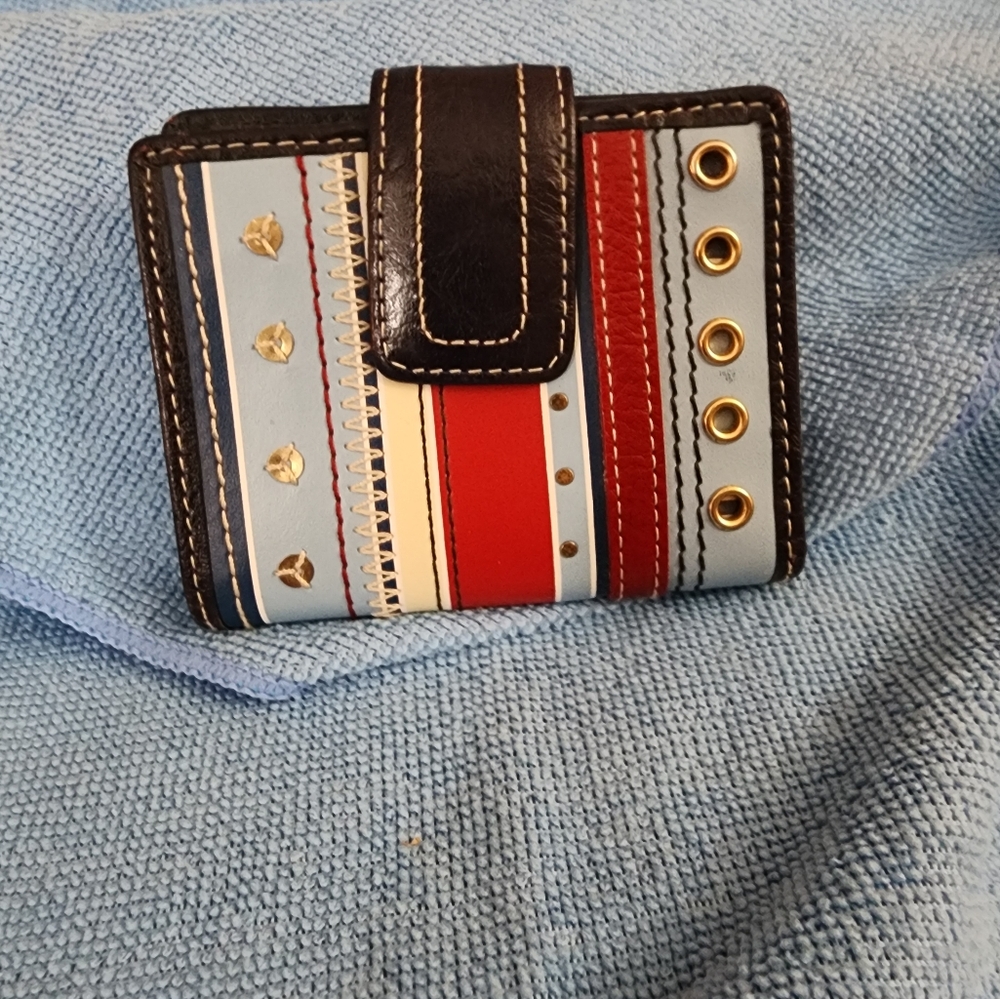 Fossil brand faux leather wallet.